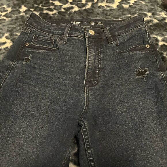 Old Navy Rockstar Super Skinny Dark Blue Jeans - Picture 1 of 6